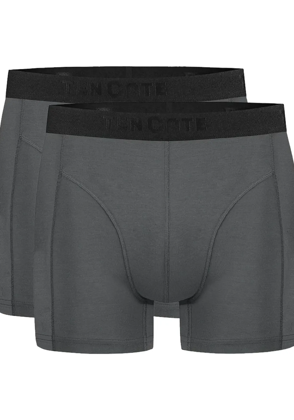 TEN CATE Basics men bamboo viscose shorts (2-pack), heren boxers normale lengte, grijs