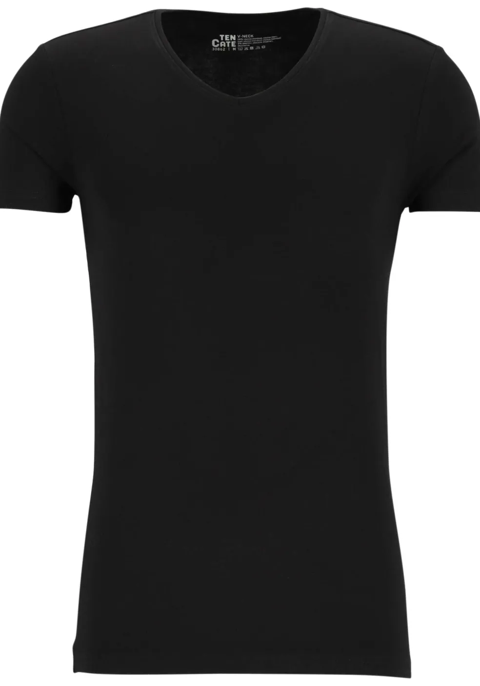 TEN CATE Basics men bamboo viscose T-shirt (1-pack), heren T-shirt V-hals, zwart