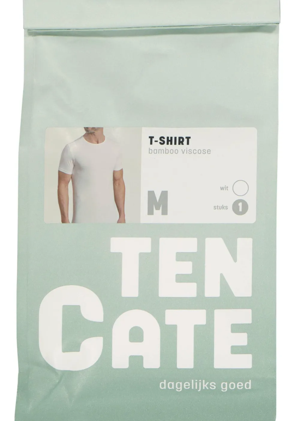 TEN CATE Basics men bamboo viscose T-shirt (1-pack), heren T-shirt O-hals, wit