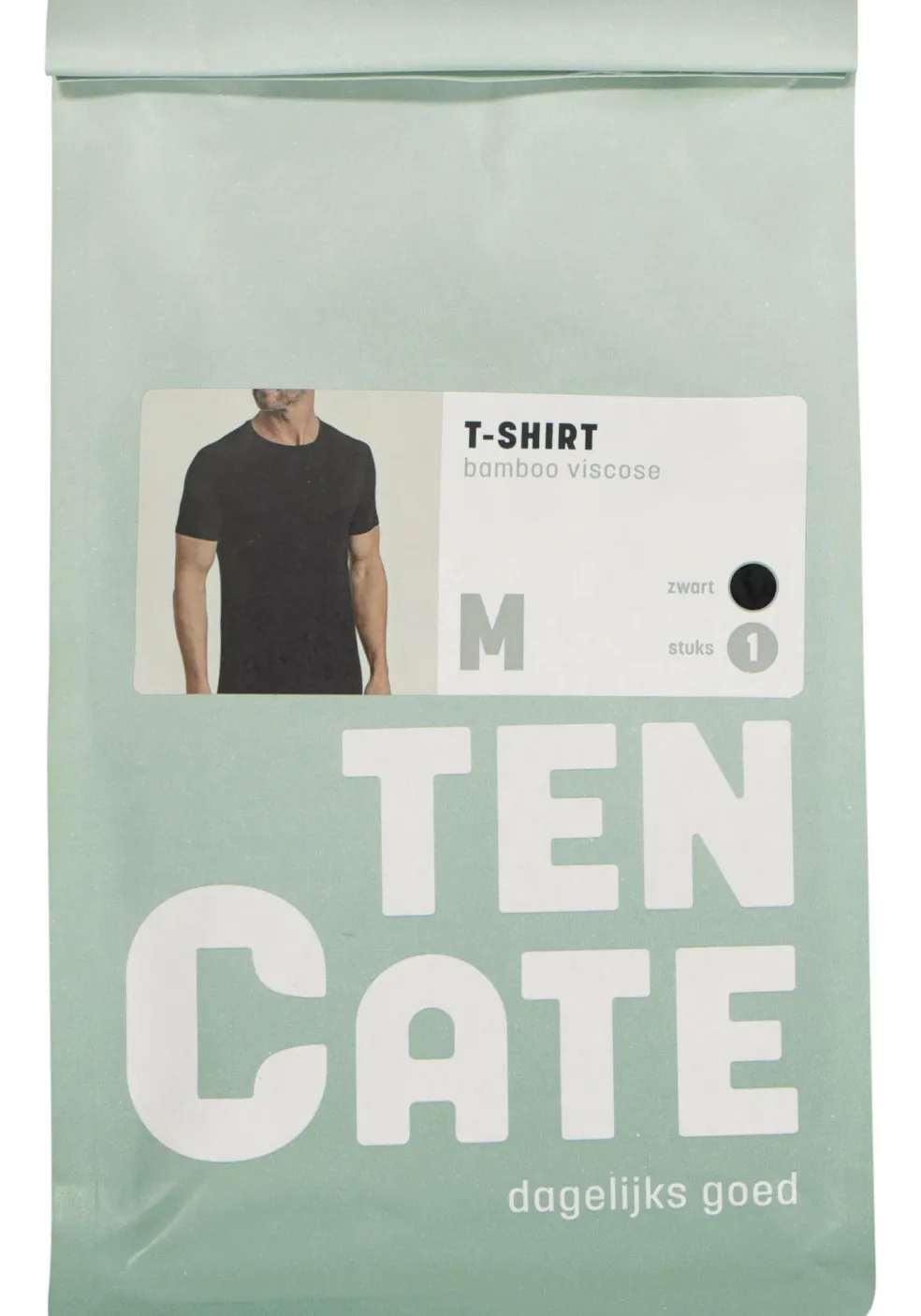 TEN CATE Basics men bamboo viscose T-shirt (1-pack), heren T-shirt O-hals, zwart