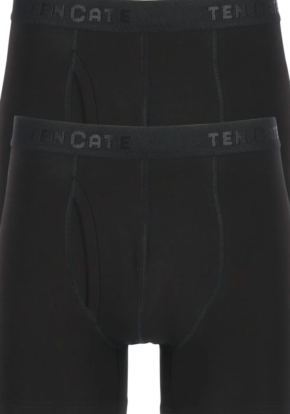 TEN CATE Basics men classic shorts met gulp (2-pack), heren boxers normale lengte, zwart