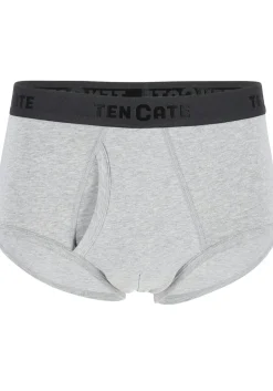 TEN CATE Basics men classic slip met gulp (2-pack), heren heupslips, grijs melange