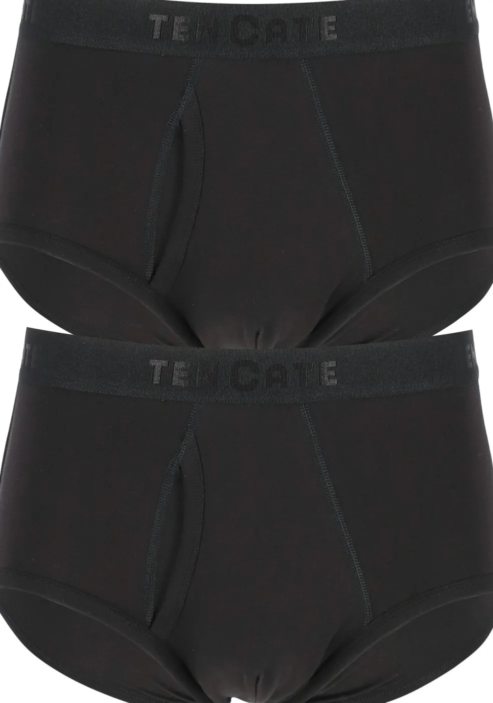 TEN CATE Basics men classic slip met gulp (2-pack), heren heupslips, zwart