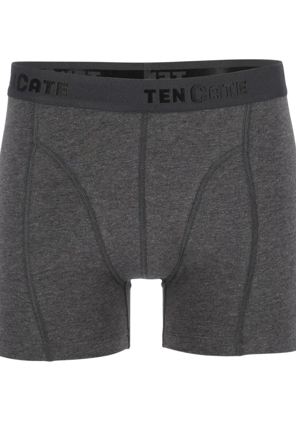TEN CATE Basics men shorts (2-pack), heren boxers normale lengte, antraciet grijs melange