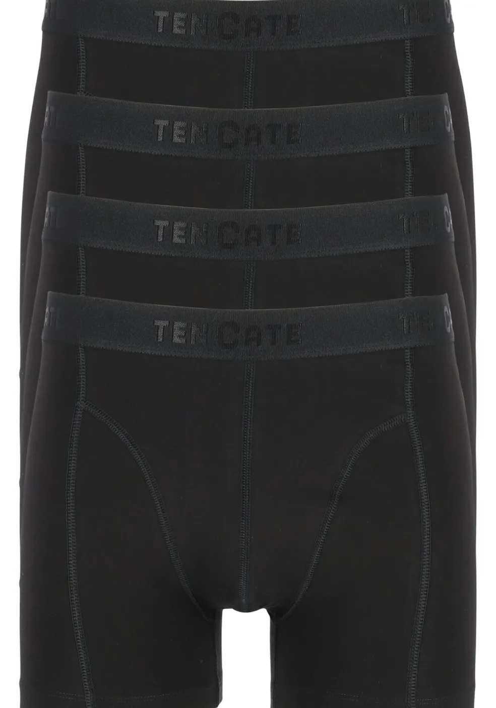 TEN CATE Basics men shorts (4-pack), heren boxers normale lengte, zwart