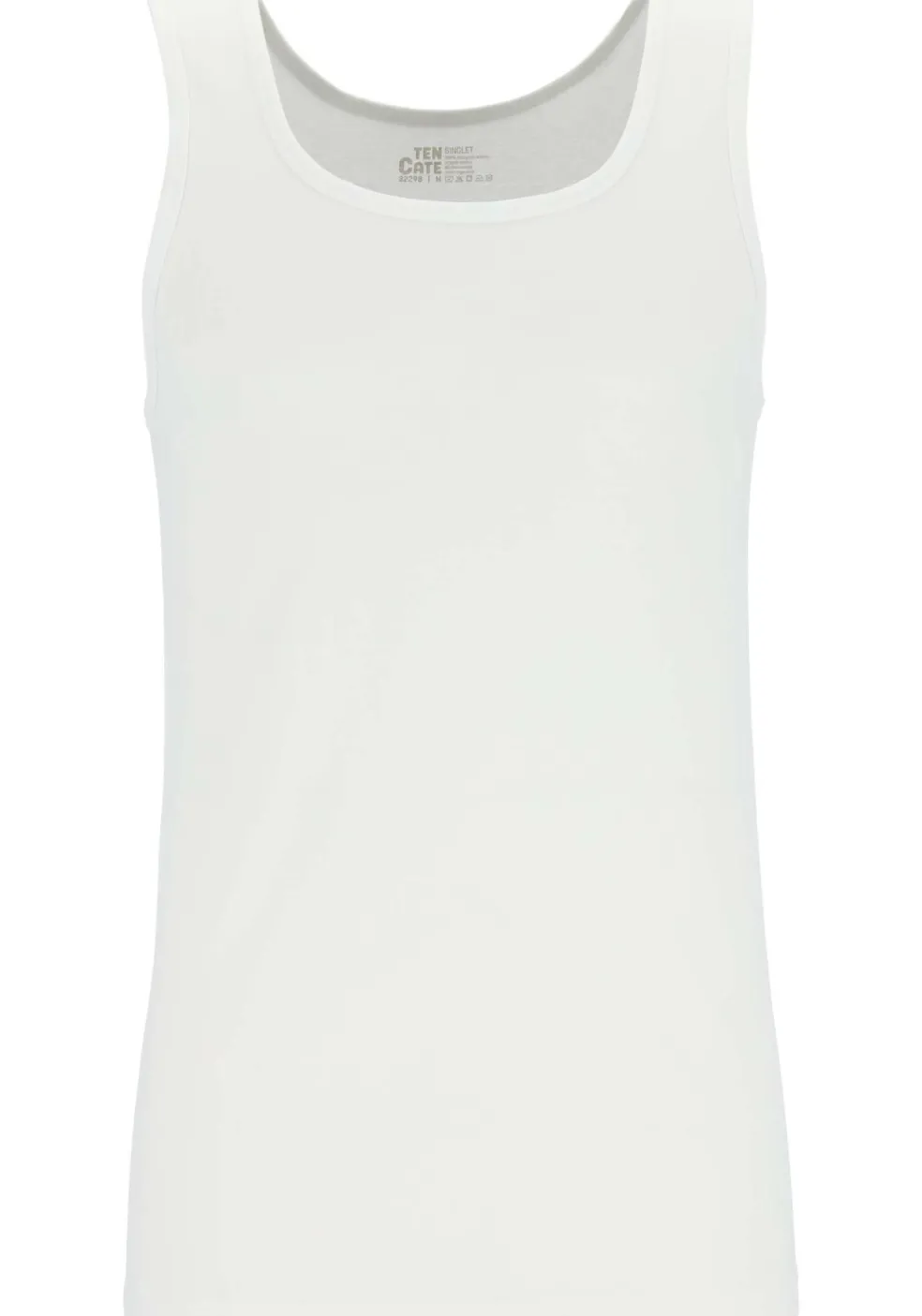 TEN CATE Basics men singlet (2-pack), heren hemden O-hals, wit