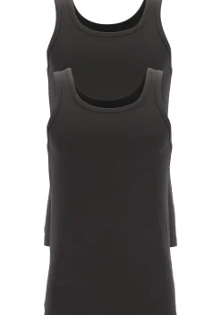 TEN CATE Basics men singlet (2-pack), heren hemden O-hals, zwart
