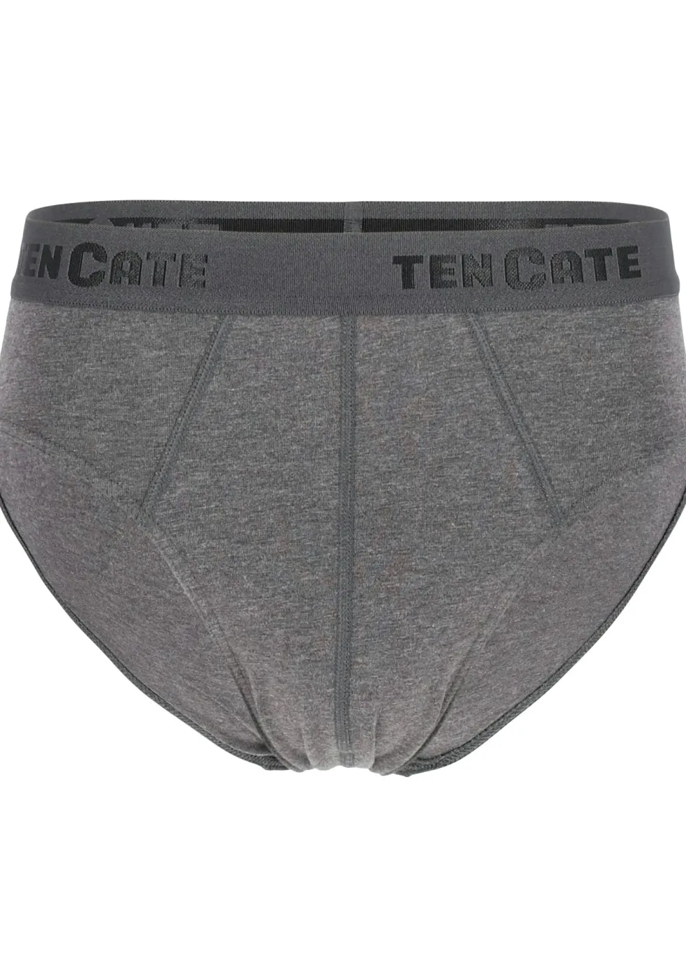 TEN CATE Basics men slip (2-pack), heren sportslips, antraciet grijs melange