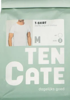 TEN CATE Basics men T-shirt (2-pack), heren T-shirts O-hals, wit