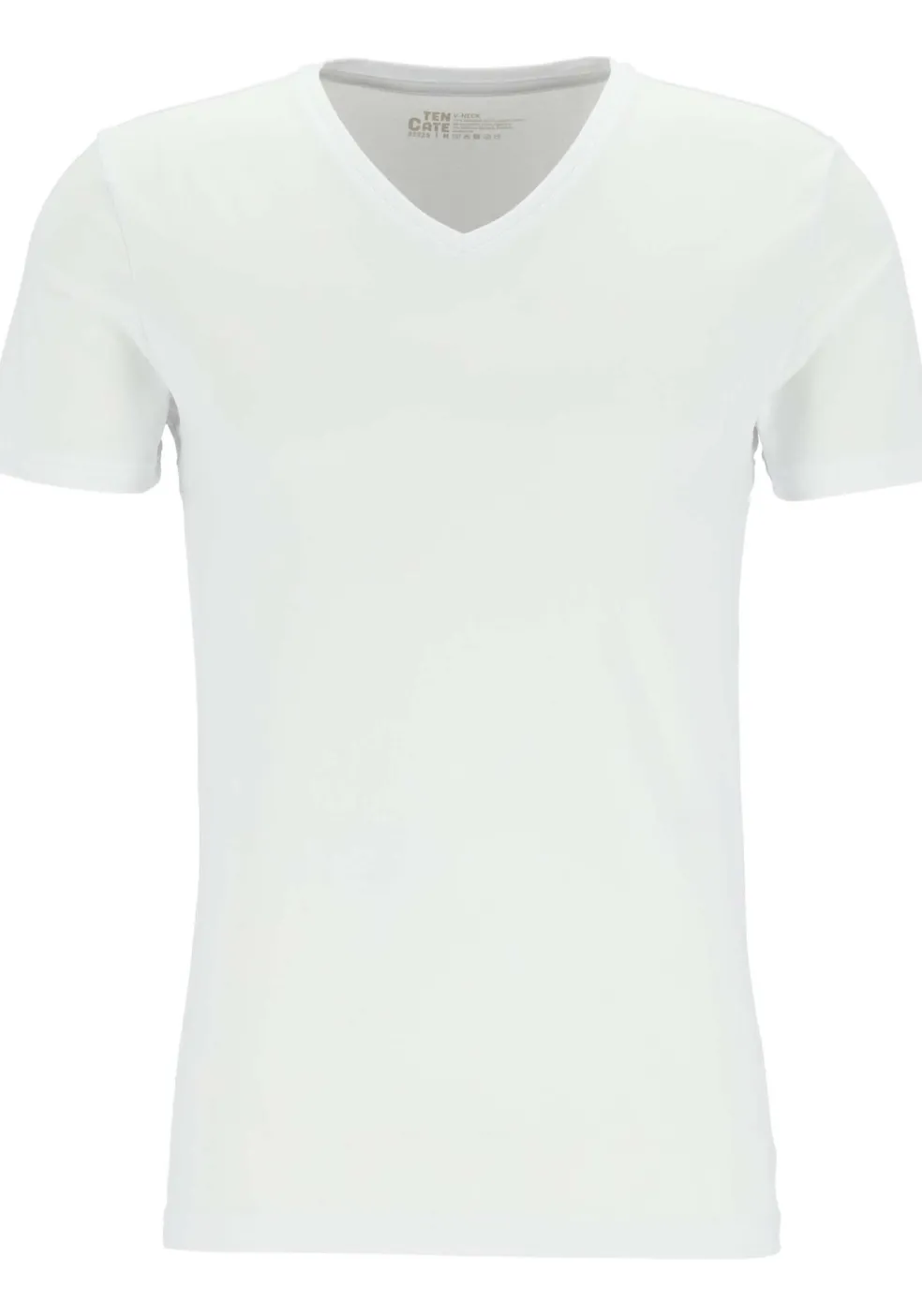 TEN CATE Basics men T-shirt (2-pack), heren T-shirts V-hals, wit