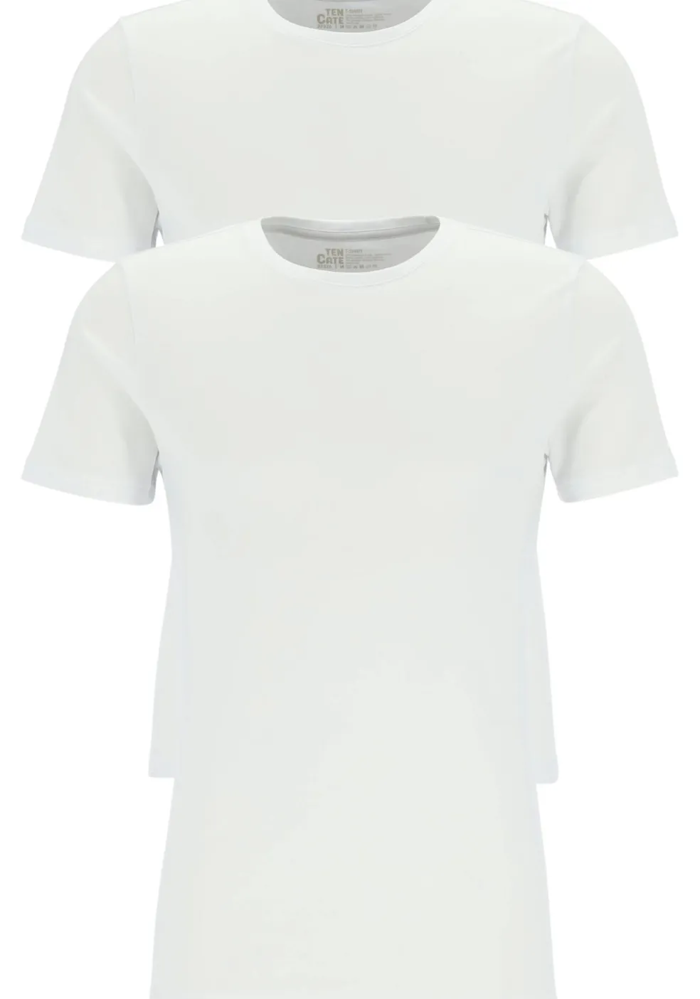 TEN CATE Basics men T-shirt (2-pack), heren T-shirts O-hals, wit