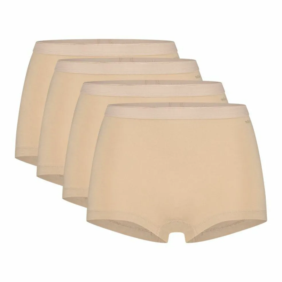 TEN CATE Basics women shorts (4-pack), dames Shorts hoge taille, beige