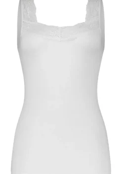 TEN CATE Basics women singlet met kant (1-pack), dames singlet, wit