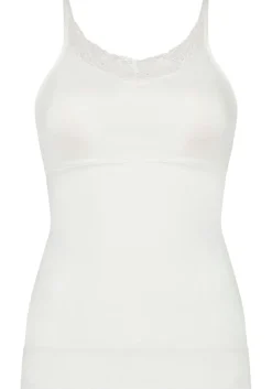 TEN CATE Basics women spaghetti top shape met kant (1-pack), dames singlet, wit