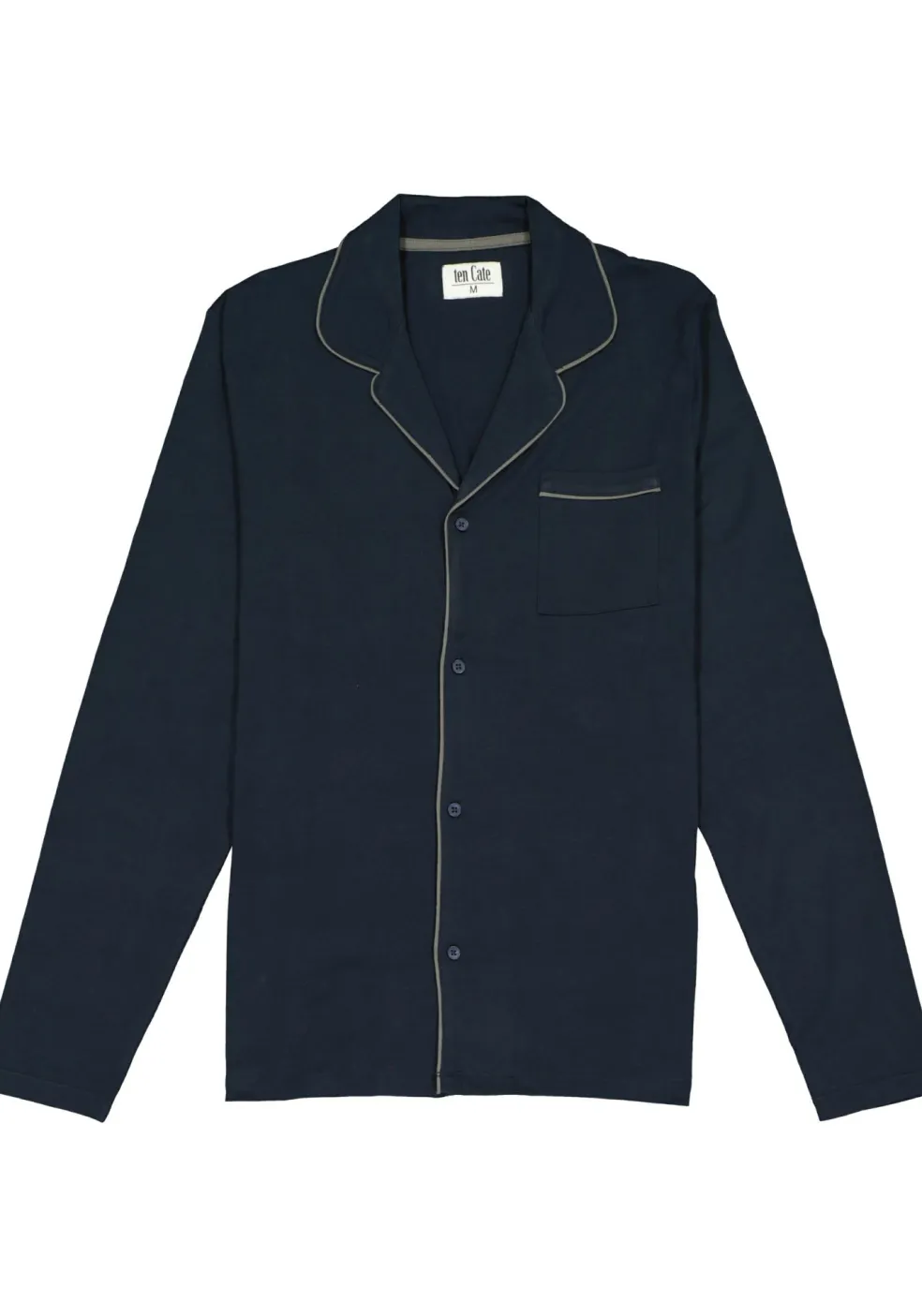 TEN CATE men pyjama, met knoopjes, donkerblauw
