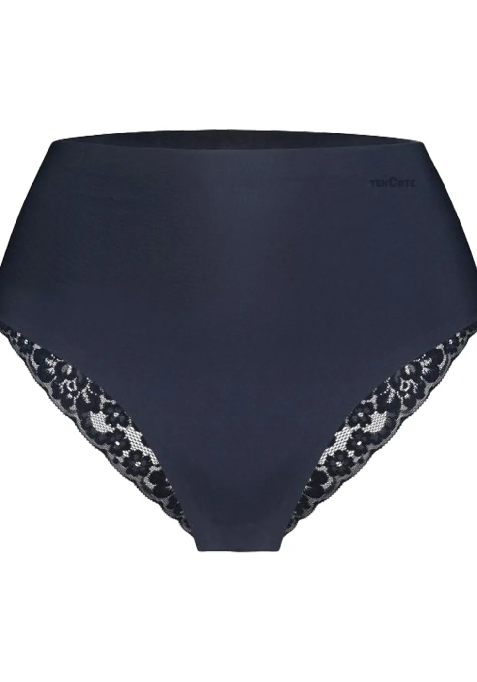 TEN CATE Secrets Lace women high waist brazilian met kant (1-pack), dames slip hoge taille, donker marine