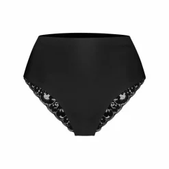 TEN CATE Secrets Lace women high waist brazilian met kant (1-pack), dames slip hoge taille, zwart