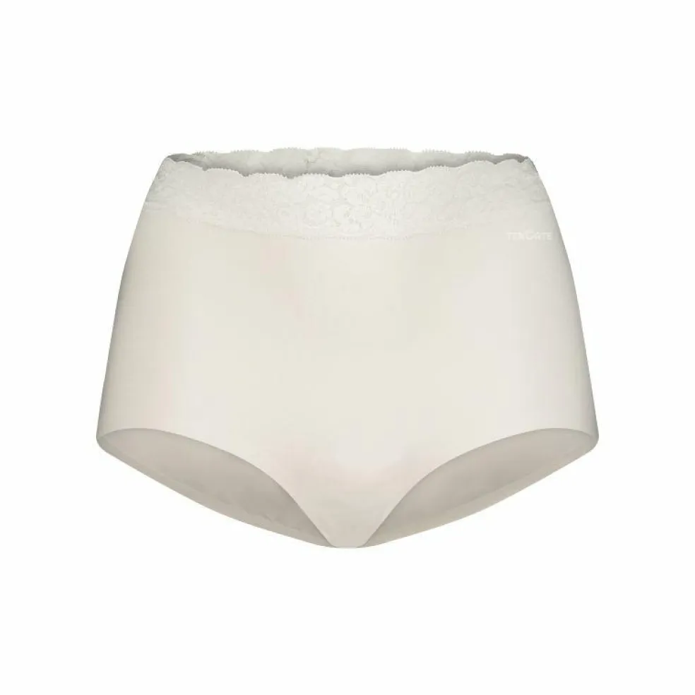 TEN CATE Secrets Lace women high waist met kant (1-pack), dames High waist hoge taille, gebroken wit
