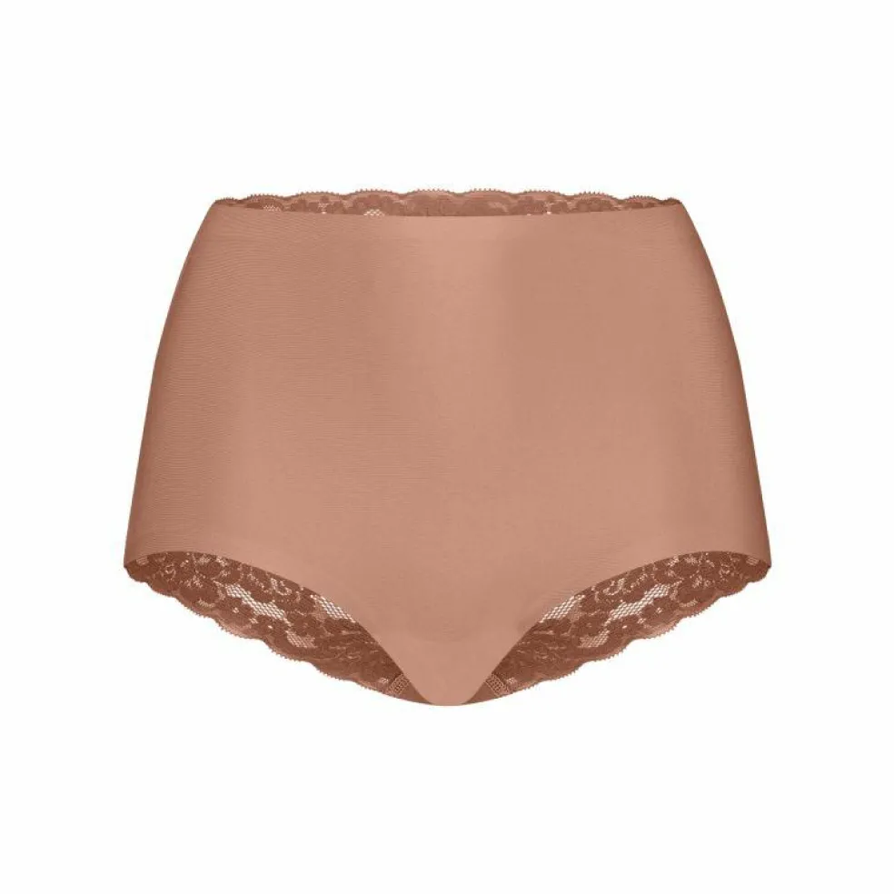 TEN CATE Secrets Lace women high waist met kant (1-pack), dames High waist hoge taille, roze bruin