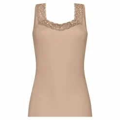 TEN CATE Secrets Lace women singlet met kant (1-pack), dames singlet, walnoot bruin