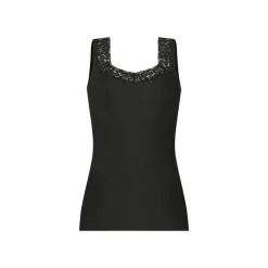 TEN CATE Secrets Lace women singlet met kant (1-pack), dames singlet, zwart