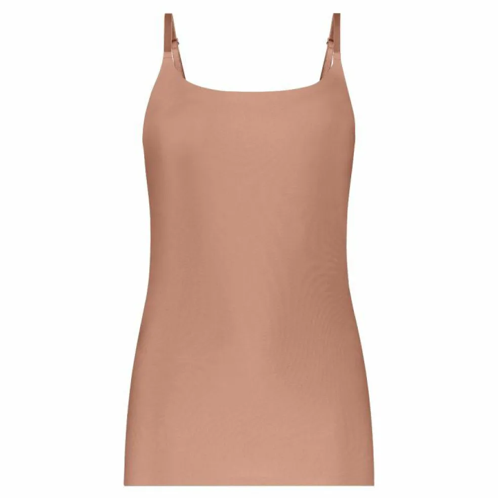 TEN CATE Secrets Lace women spaghetti top (1-pack), dames singlet, roze bruin