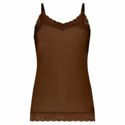 TEN CATE Secrets Lace women spaghetti top met kant (1-pack), dames singlet, kokosnoot