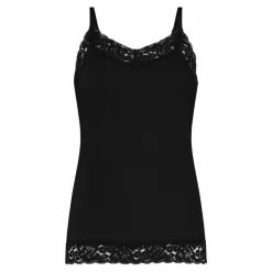 TEN CATE Secrets Lace women spaghetti top met kant (1-pack), dames singlet, zwart