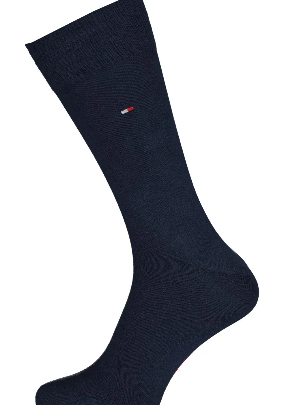 Tommy Hilfiger Check Socks (2-pack), herensokken katoen, geruit en uni, original blauw met rood