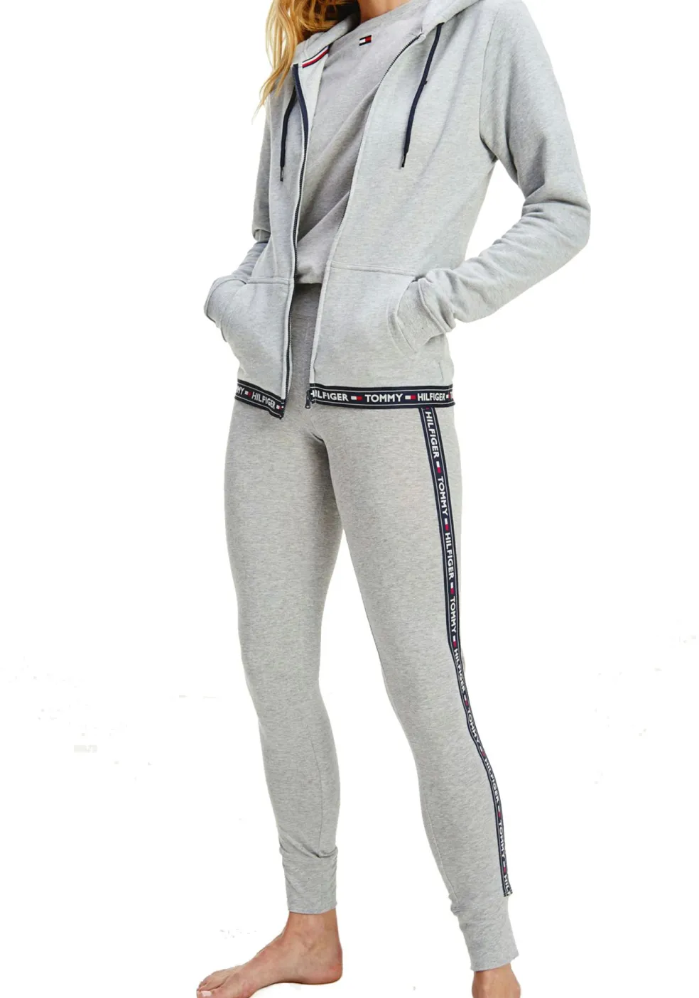 Tommy Hilfiger dames Authentic legging, dun, grijs melange