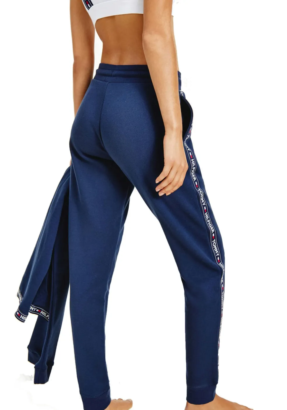 Tommy Hilfiger dames Authentic track pant, joggingbroek normale dikte, donkerblauw