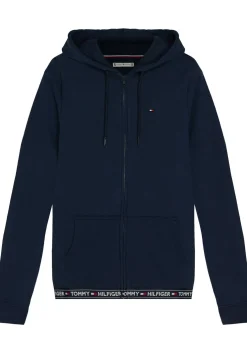 Tommy Hilfiger dames Authentic hoodie, sweatvest met capuchon, middeldik, donkerblauw