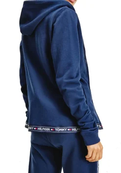 Tommy Hilfiger dames Authentic hoodie, sweatvest met capuchon, middeldik, donkerblauw