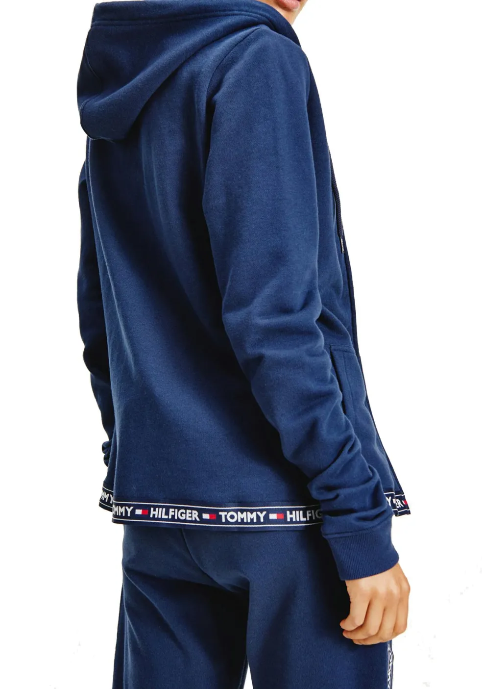 Tommy Hilfiger dames Authentic hoodie, sweatvest met capuchon, middeldik, donkerblauw