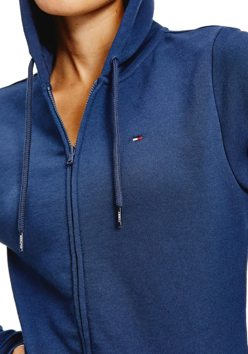 Tommy Hilfiger dames Authentic hoodie, sweatvest met capuchon, middeldik, donkerblauw