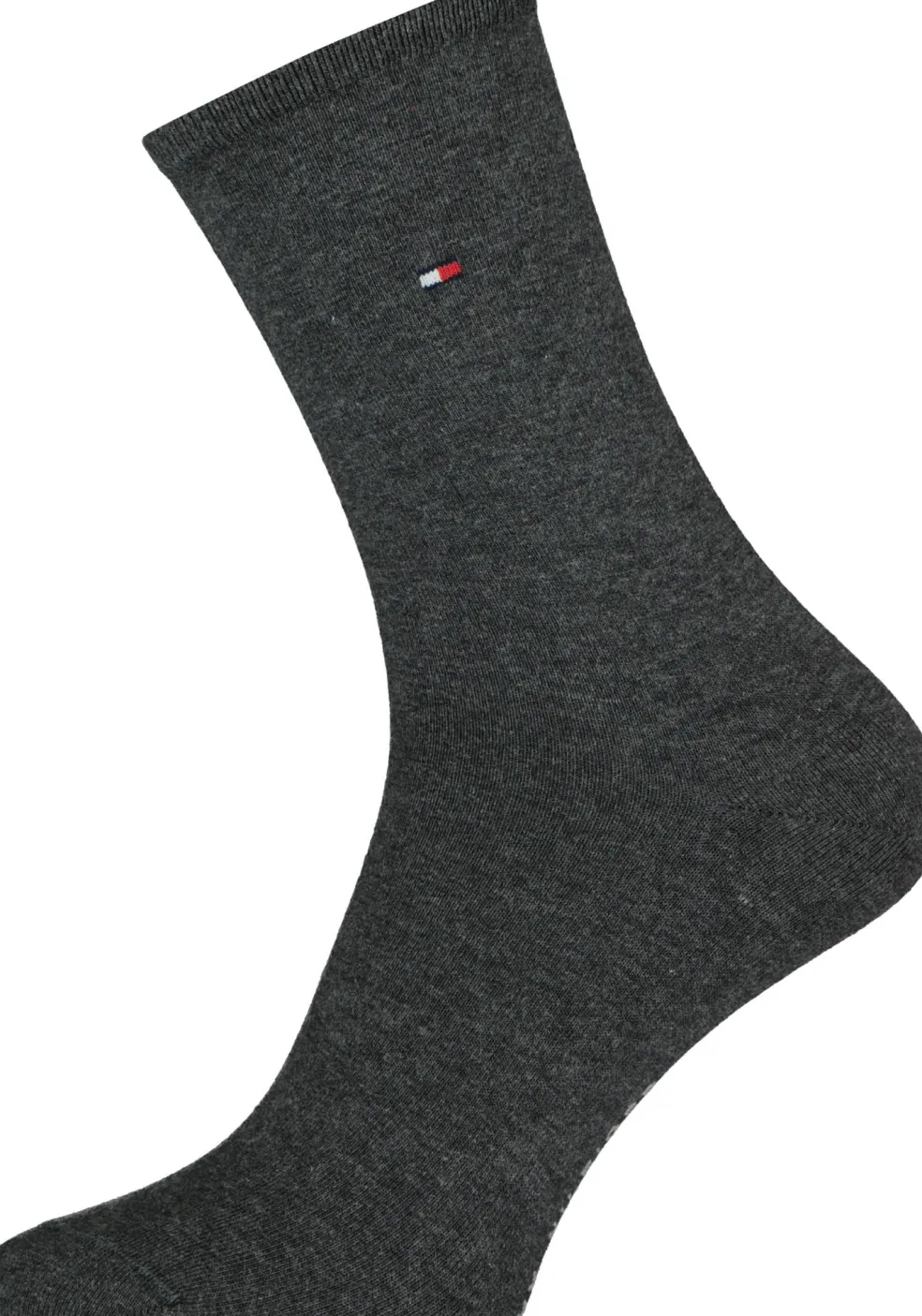 Tommy Hilfiger damessokken Casual (2-pack), uni katoen, antraciet melange