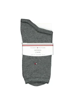 Tommy Hilfiger damessokken Casual (2-pack), uni katoen, midden grijs melange