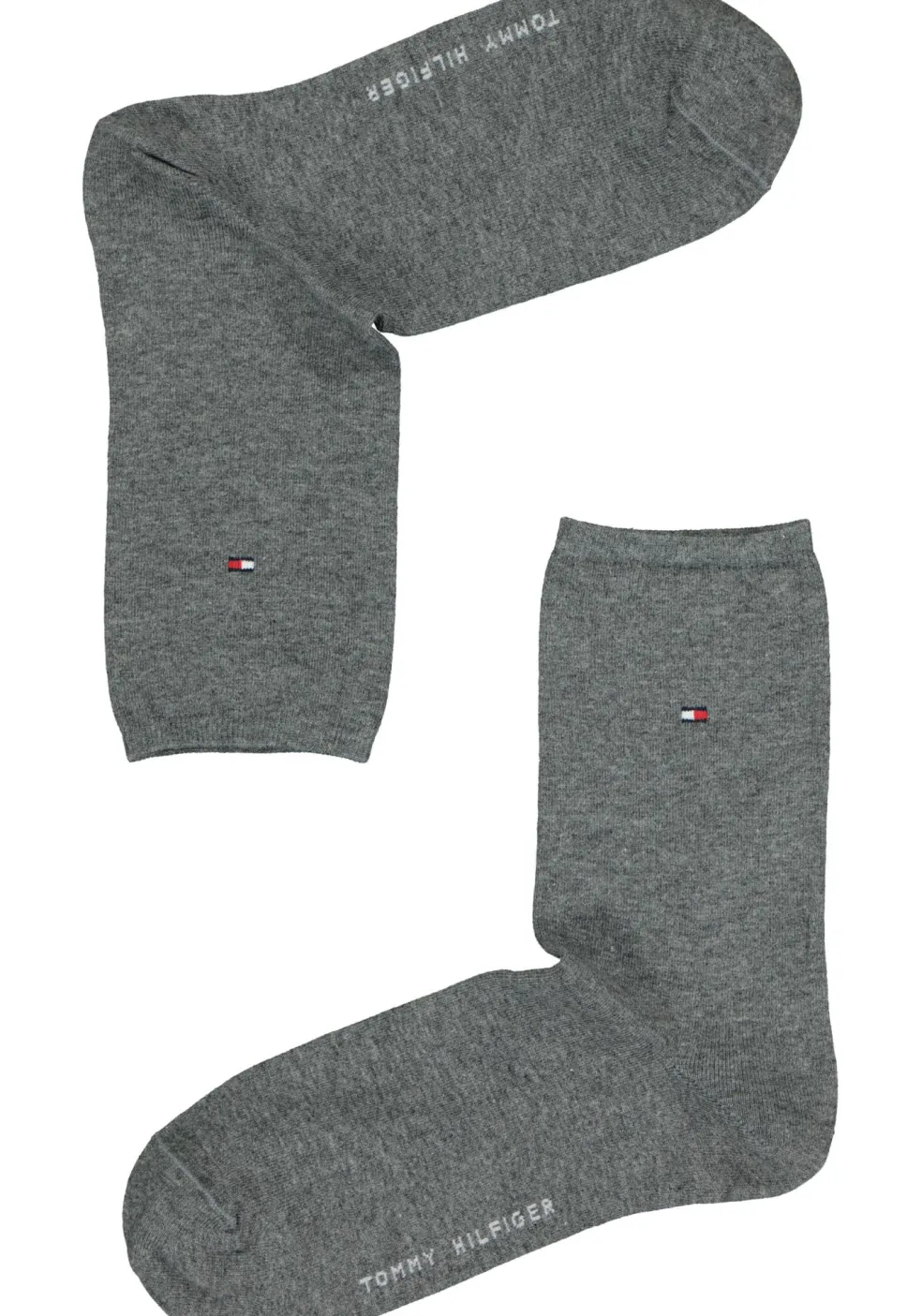 Tommy Hilfiger damessokken Casual (2-pack), uni katoen, midden grijs melange