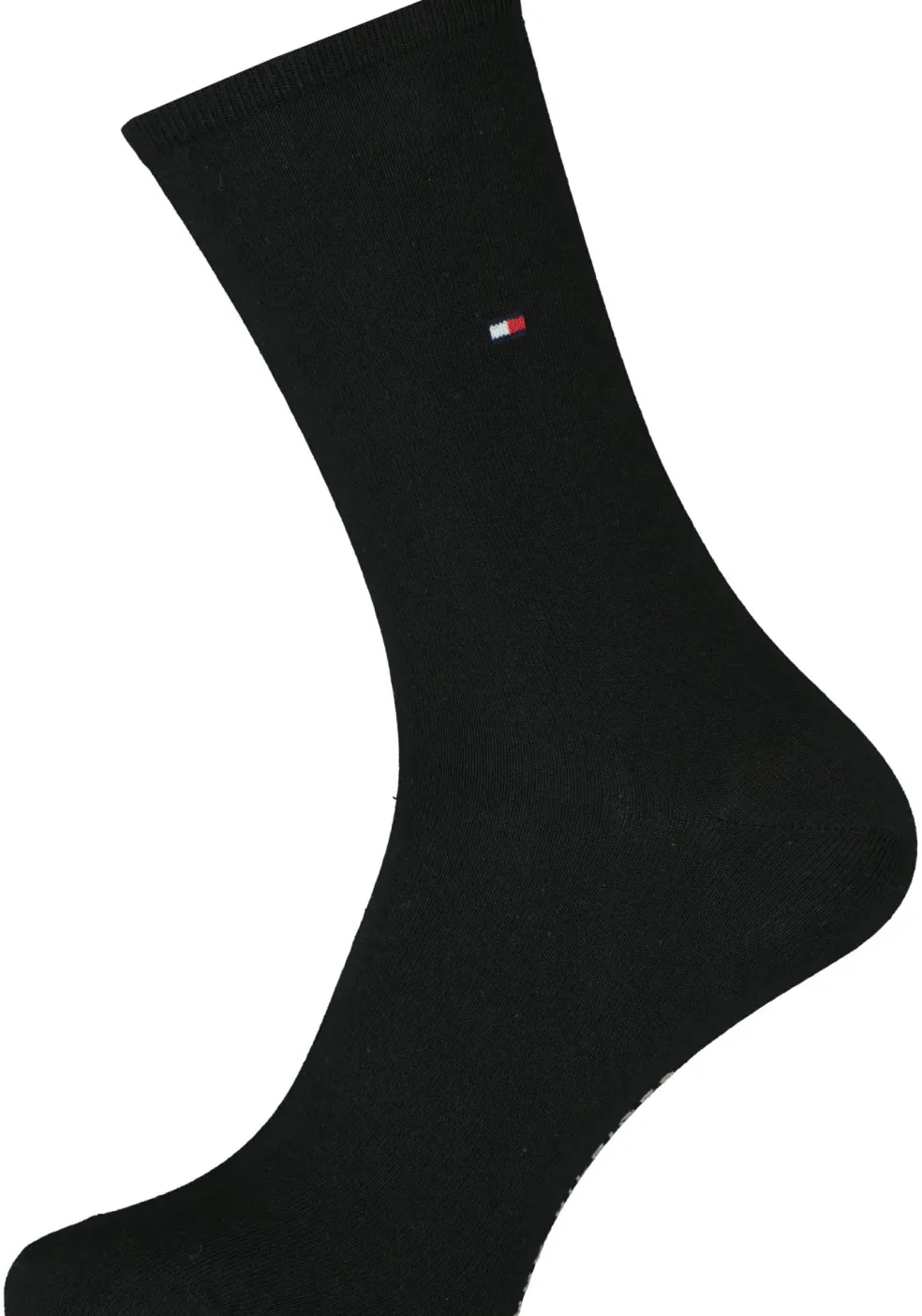 Tommy Hilfiger damessokken Check (2-pack), uni en geruit katoen, zwart met grijs