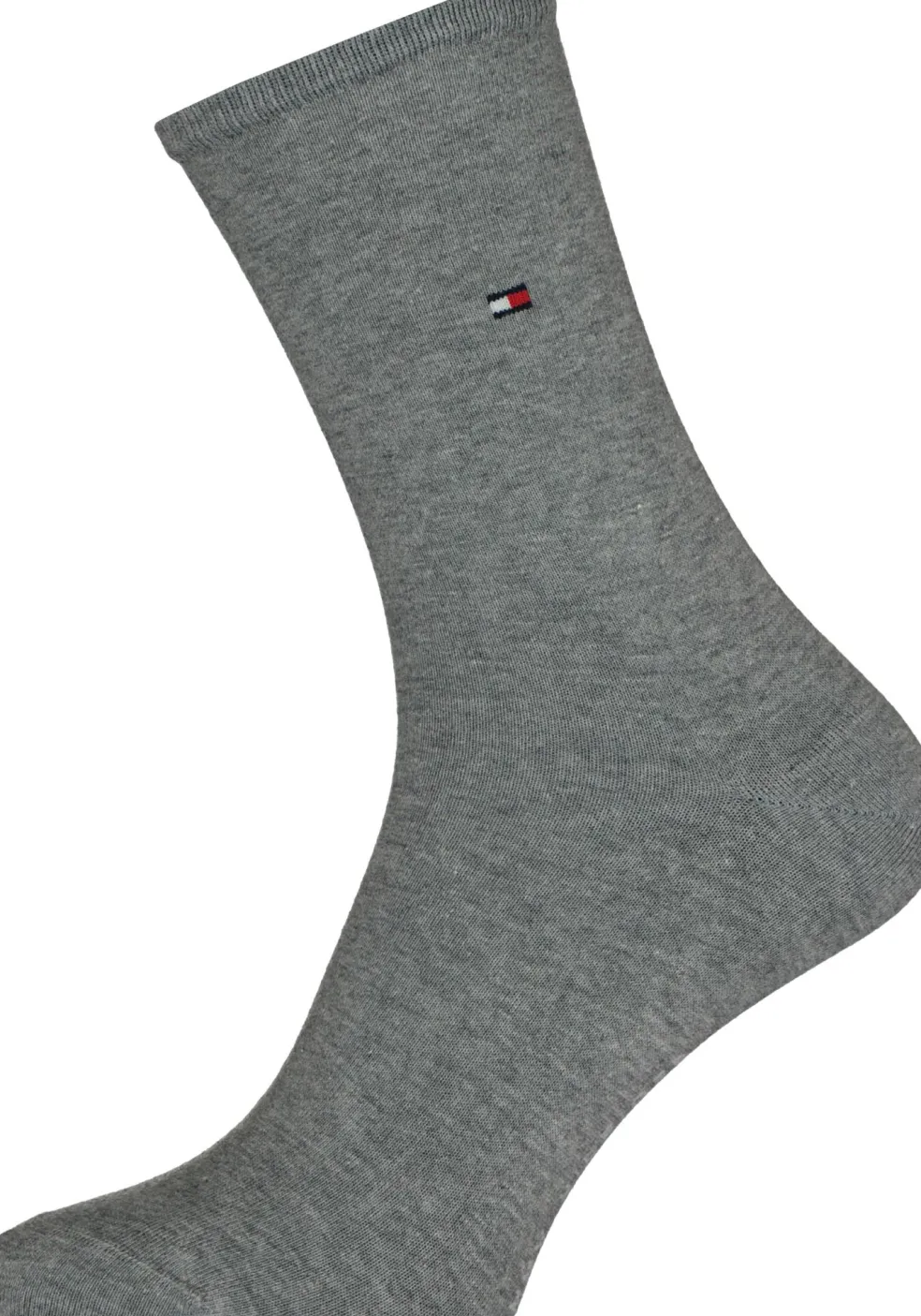 Tommy Hilfiger damessokken Dot (2-pack), uni en gestipt katoen, grijs met wit