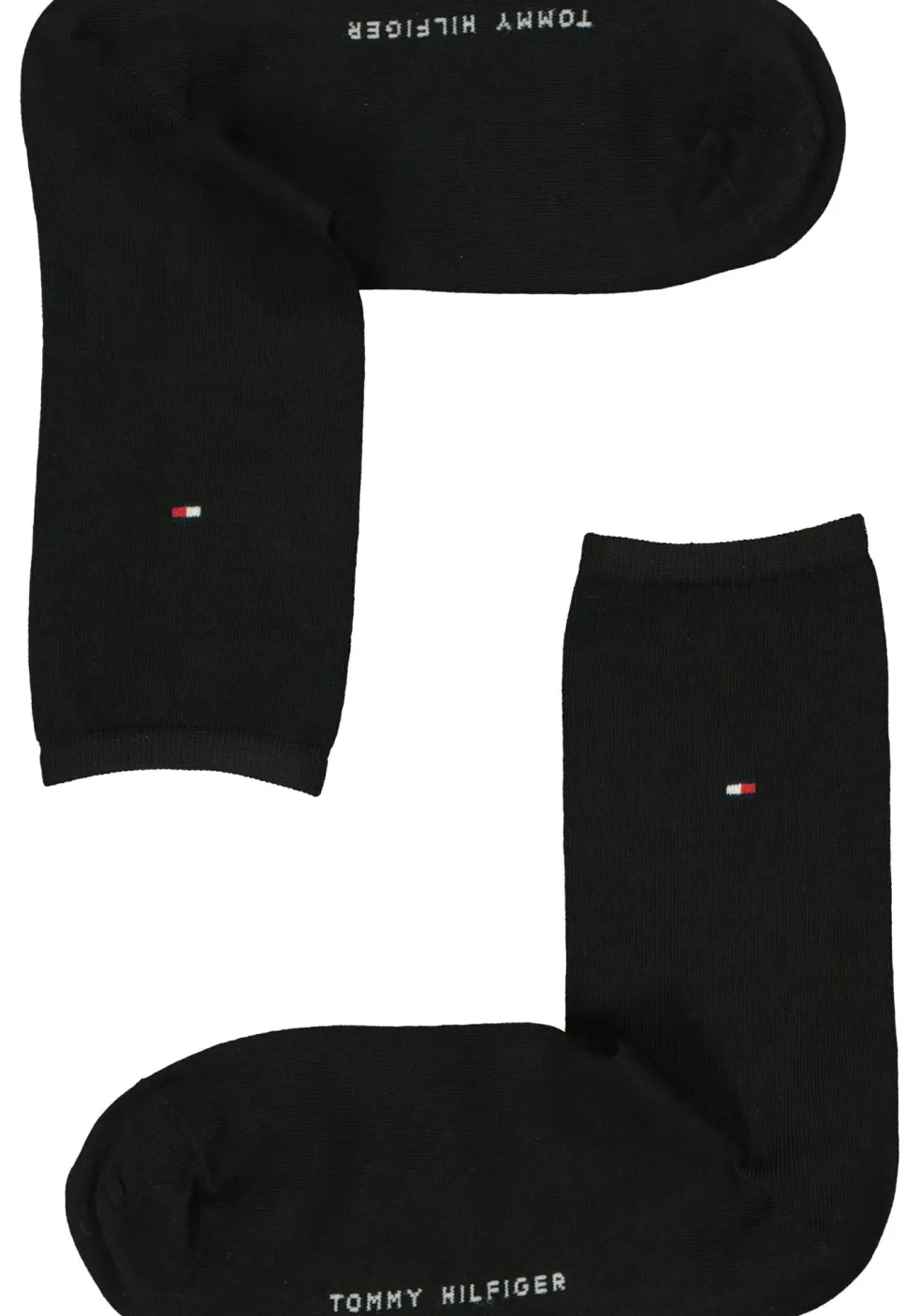 Tommy Hilfiger damessokken Dot (2-pack), uni en gestipt katoen, zwart met wit