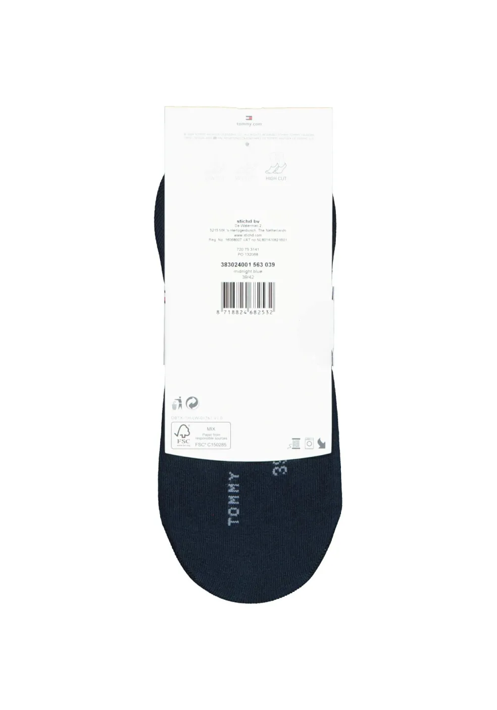 Tommy Hilfiger damessokken Footie (2-pack), onzichtbare sneakersokken katoen, donkerblauw
