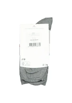 Tommy Hilfiger damessokken Small Stripe (2-pack), uni en gestreept katoen, grijs melange met wit