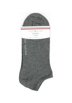 Tommy Hilfiger damessokken Sneaker (2-pack), korte enkelsok katoen, grijs melange