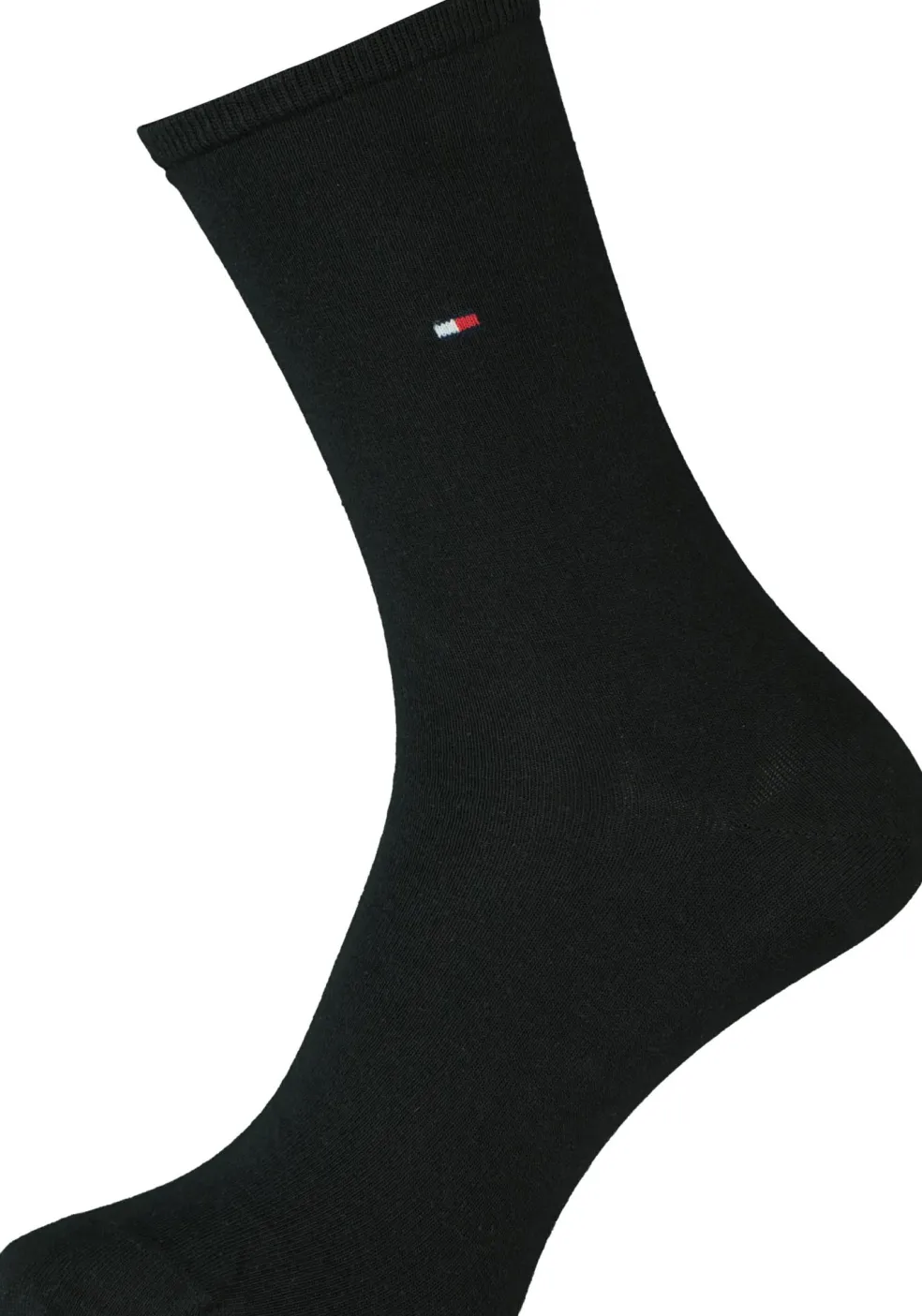 Tommy Hilfiger damessokken Small Stripe (2-pack), uni en gestreept katoen, zwart met wit