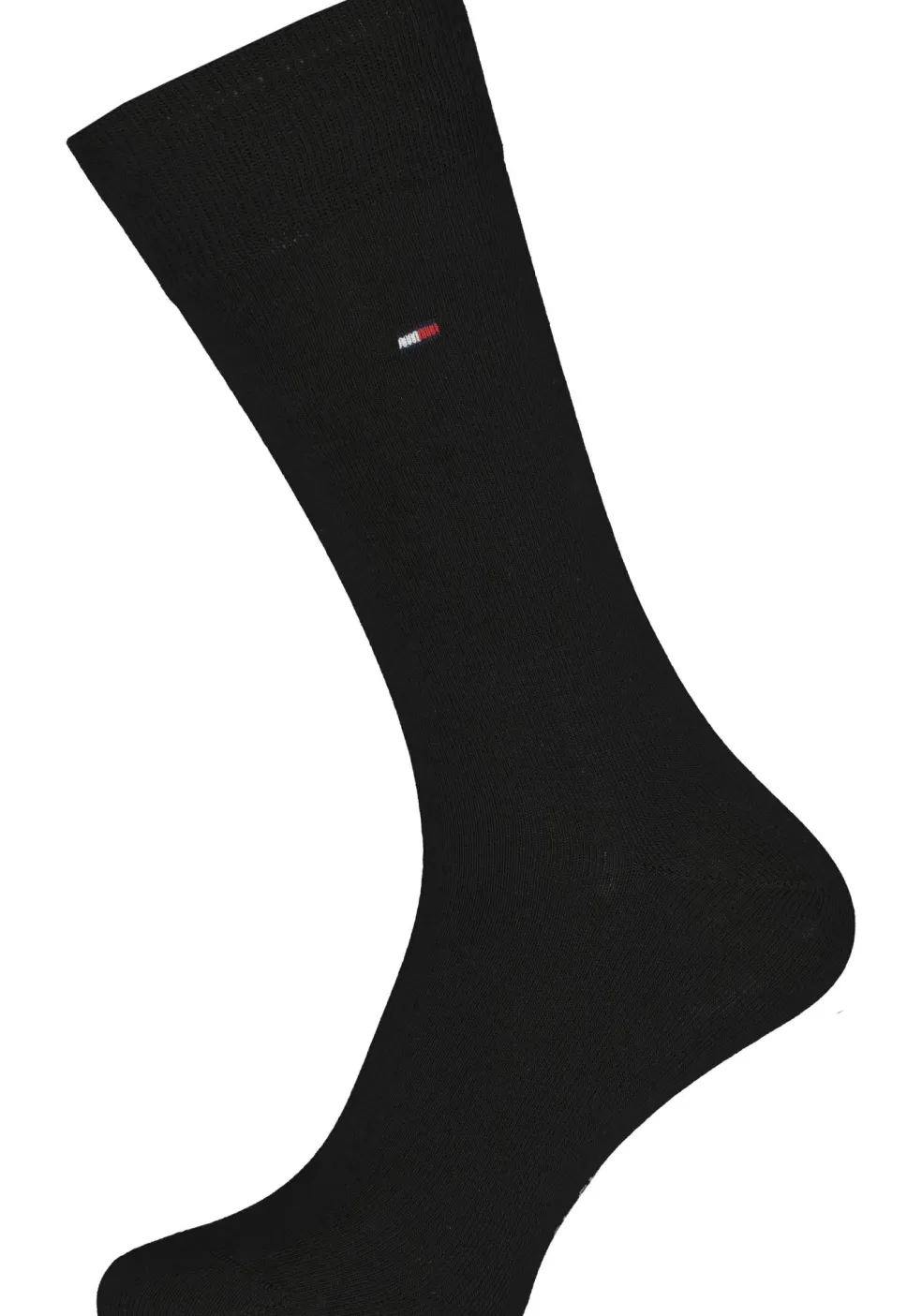 Tommy Hilfiger Duo Stripe Socks (2-pack), herensokken katoen, gestreept en uni, zwart met grijs