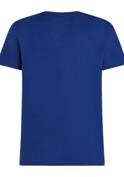 Tommy Hilfiger Essential Regular Fit Solid Tee, heren T-shirt korte mouw O-hals, blauw
