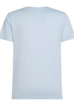 Tommy Hilfiger Flag Box Tee, heren T-shirt korte mouw O-hals, blauw