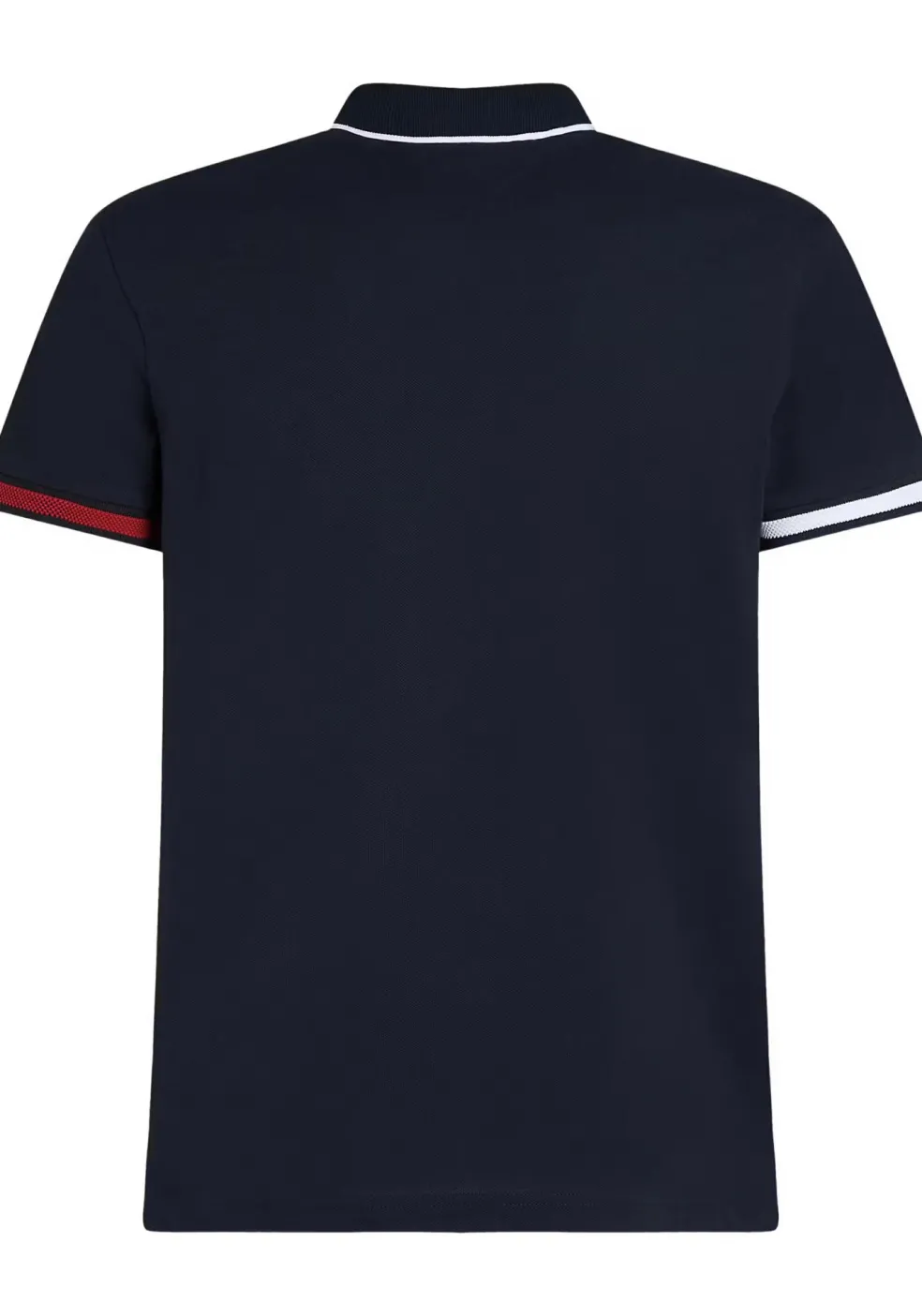 Tommy Hilfiger Flag Cuff Slim Polo, heren poloshirt, donkerblauw