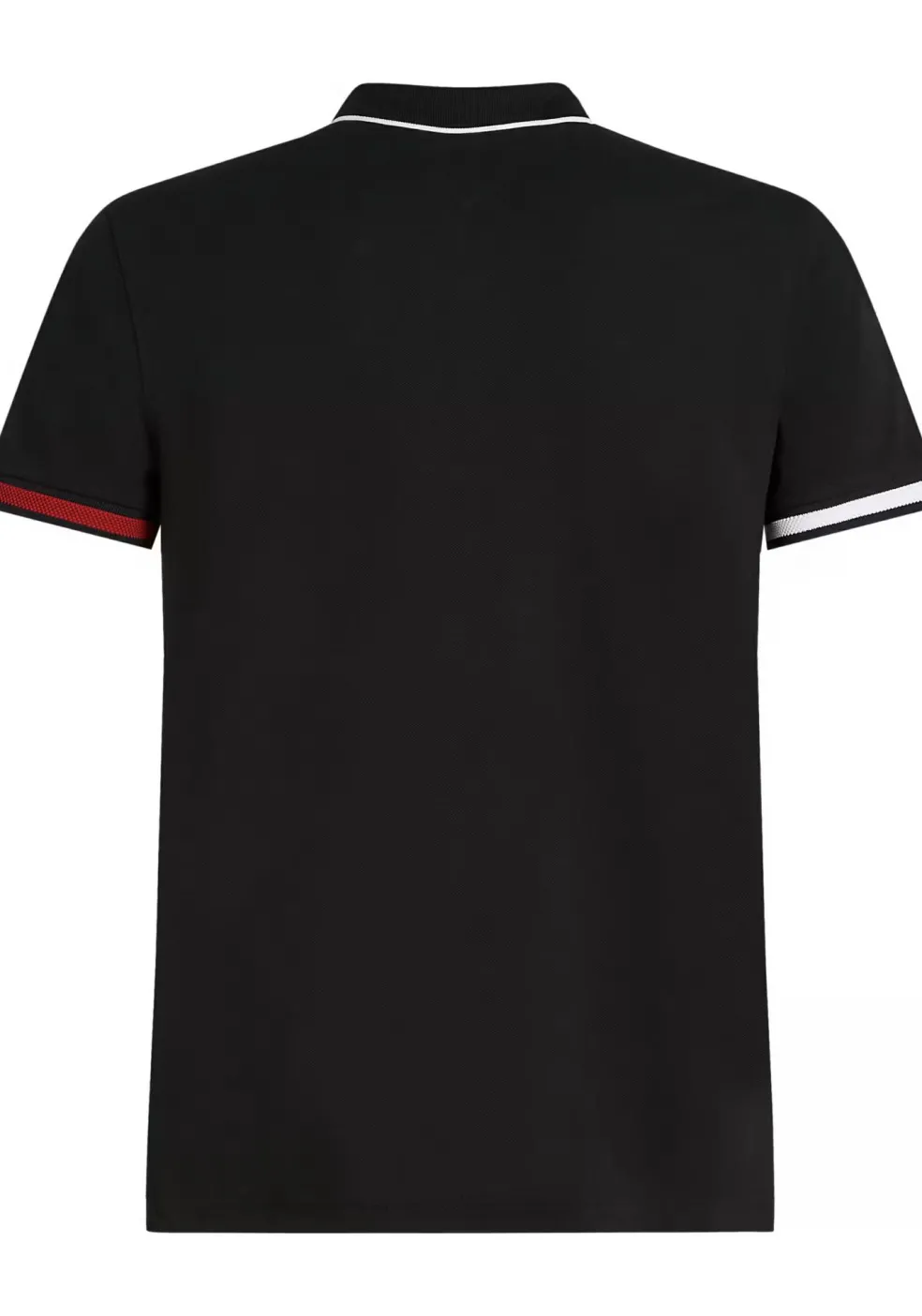 Tommy Hilfiger Flag Cuff Slim Polo, heren poloshirt, zwart